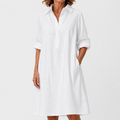 Vestido Camisero Blanco Holgado