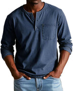 Sebastian - Camisa Retro de Denim Ligero Premium