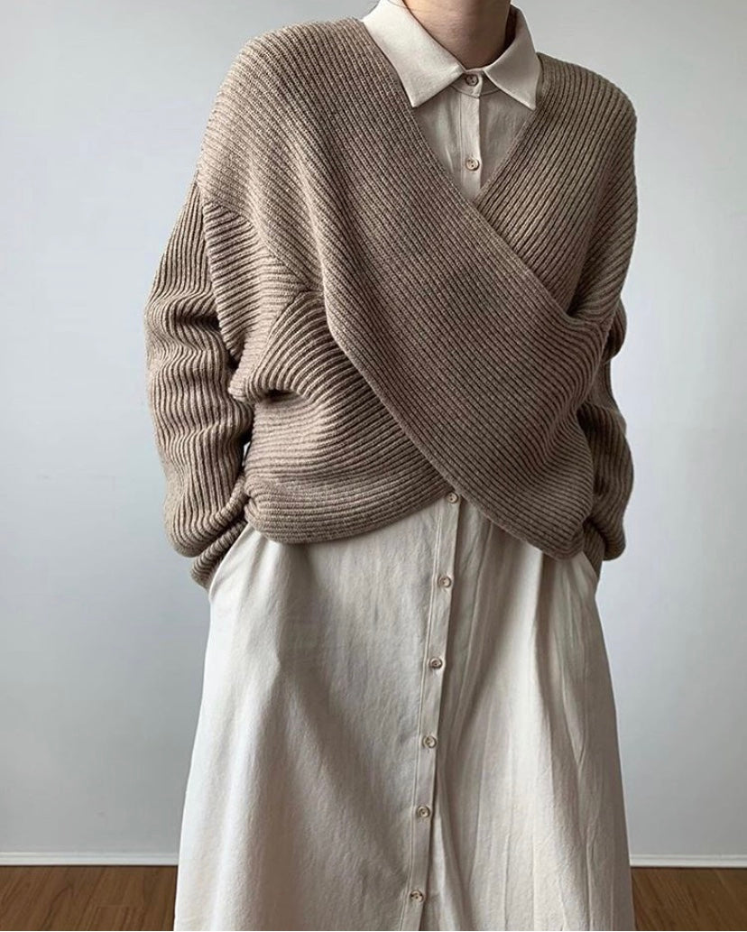 Van Delft Mode ® | Suéter Tejido Cruzado Elegante