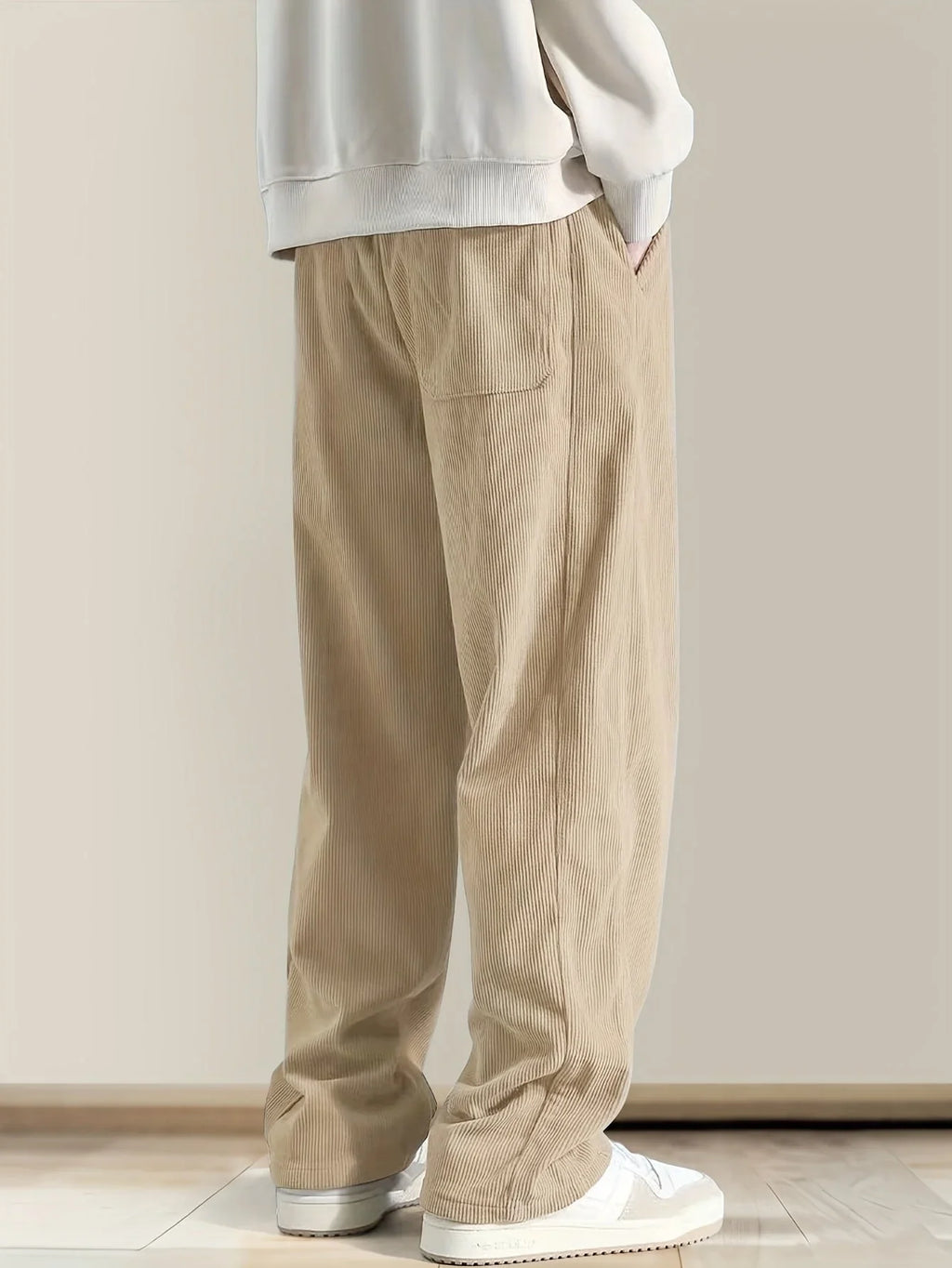 Elis - Pantalón Amplio de Pana con Cintura Ajustable
