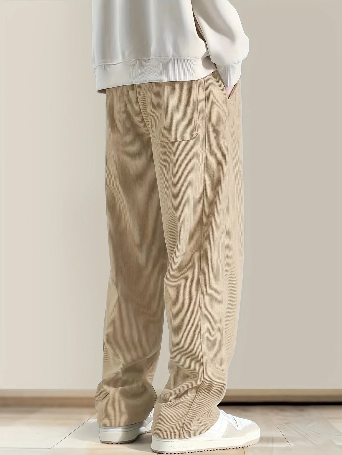 Elis - Pantalón Amplio de Pana con Cintura Ajustable