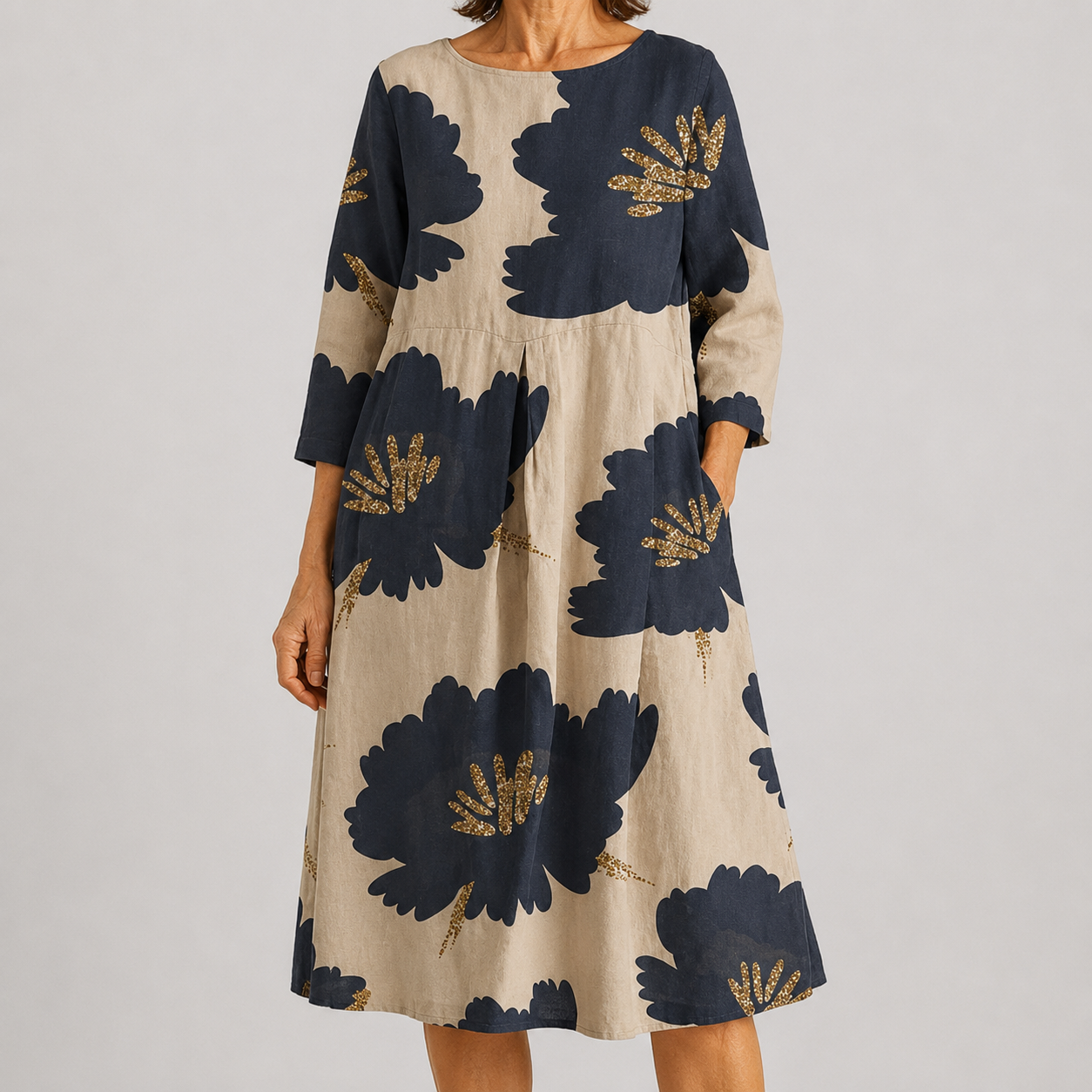 Vestido Adriana con Elegante Estampado Floral