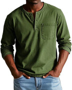 Sebastian - Camisa Retro de Denim Ligero Premium