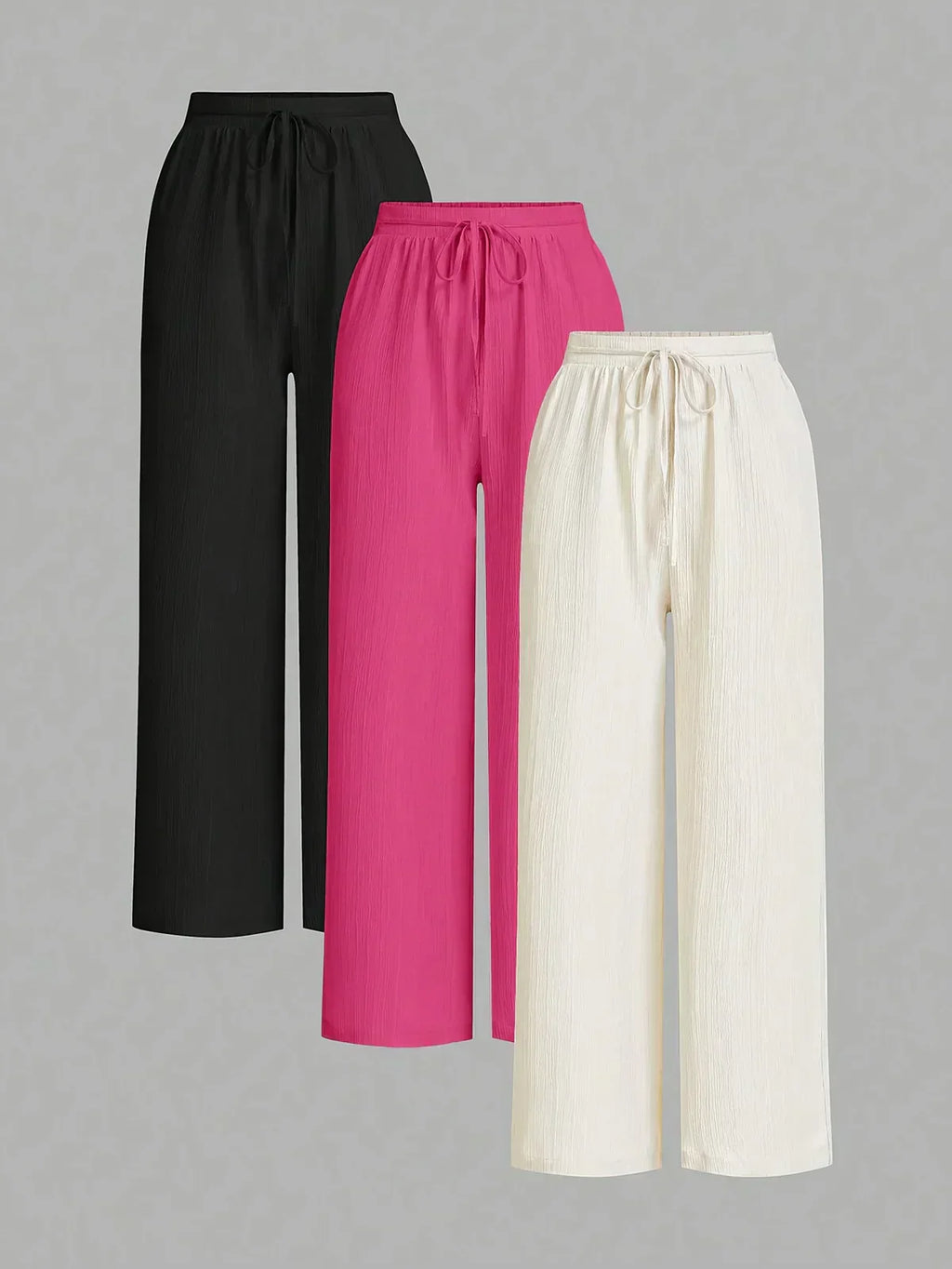 Myriam - Conjunto de 3 Pantalones Plisados Holgados
