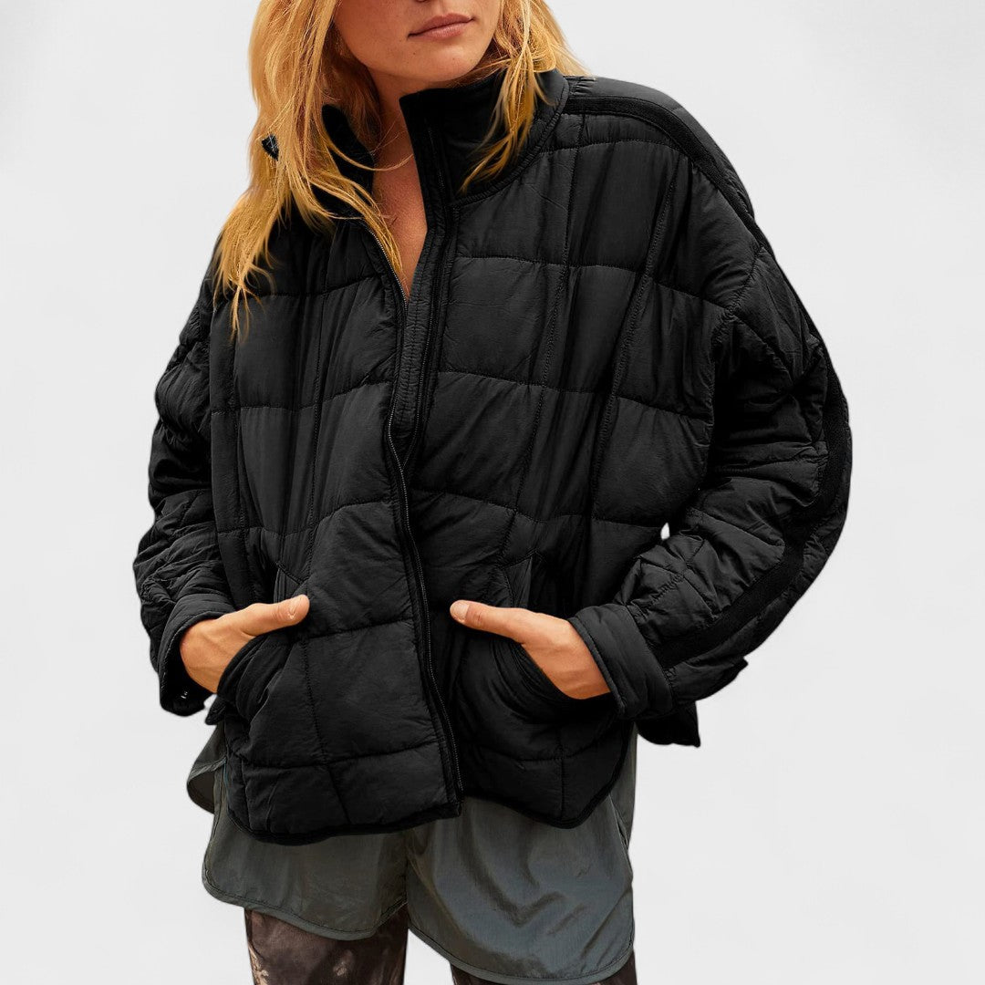 Blanca - Chaqueta acolchada ligera y compacta con cremallera