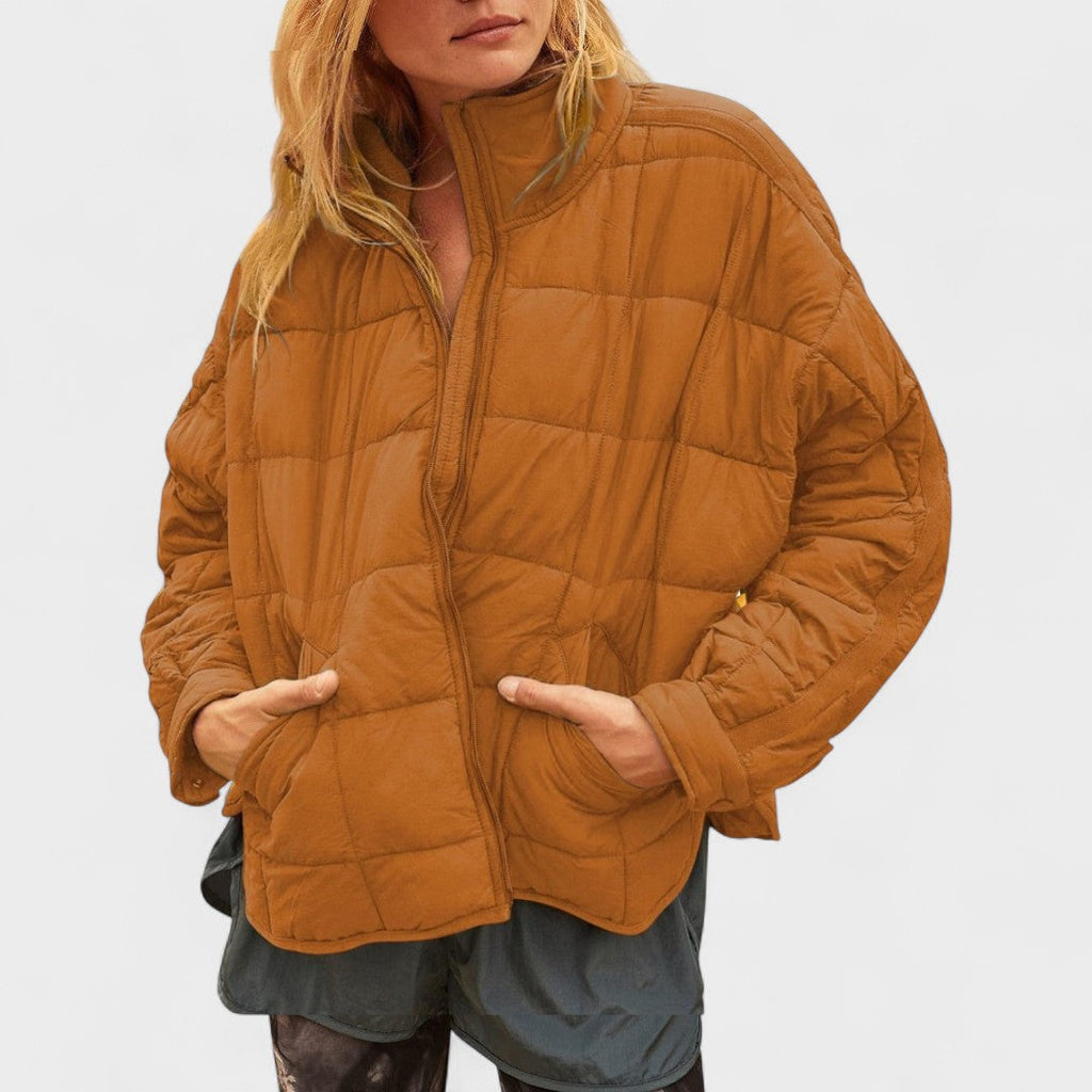 Blanca - Chaqueta acolchada ligera y compacta con cremallera