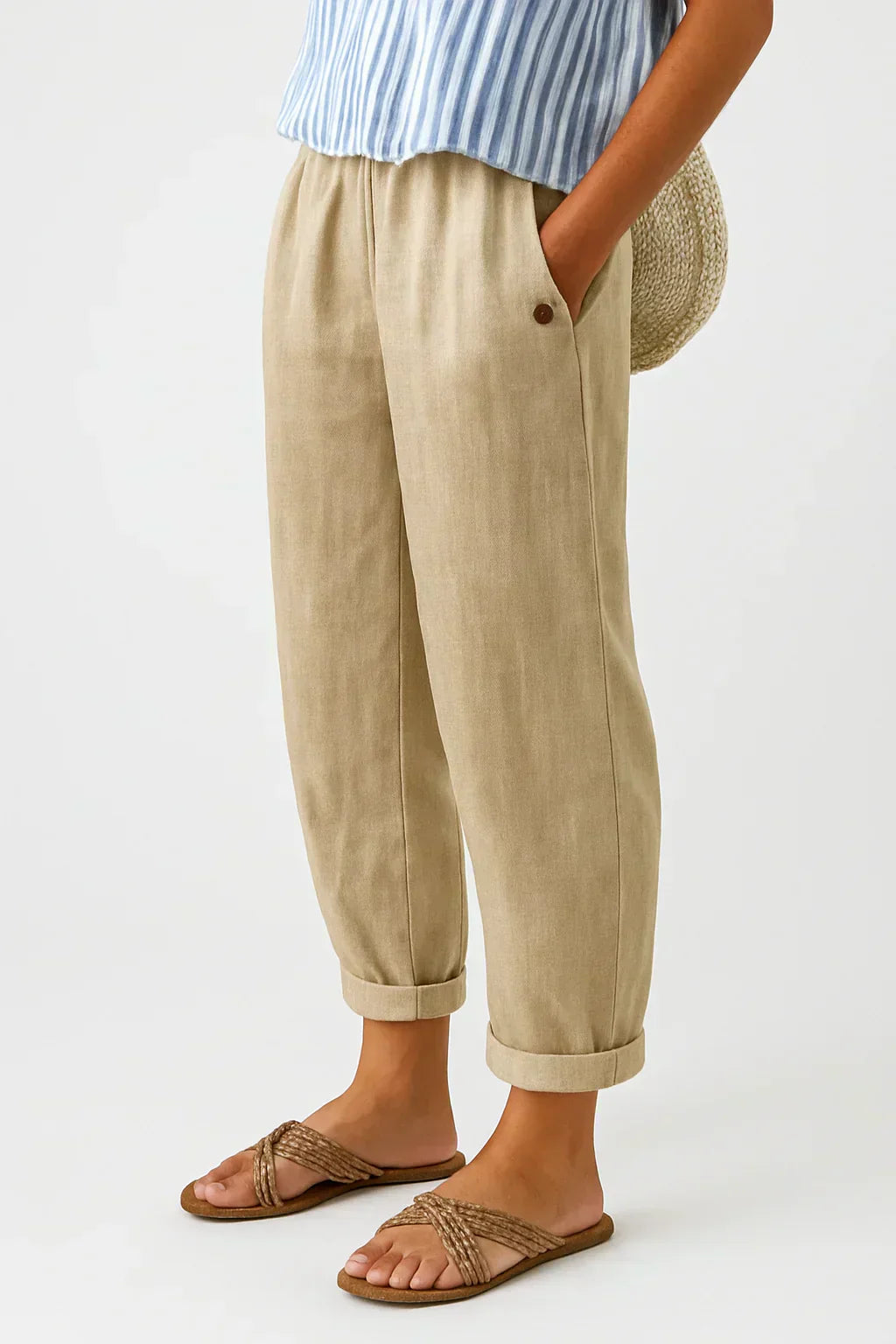 Uriela - Pantalones Elegantes y Cómodos de Fibras Naturales