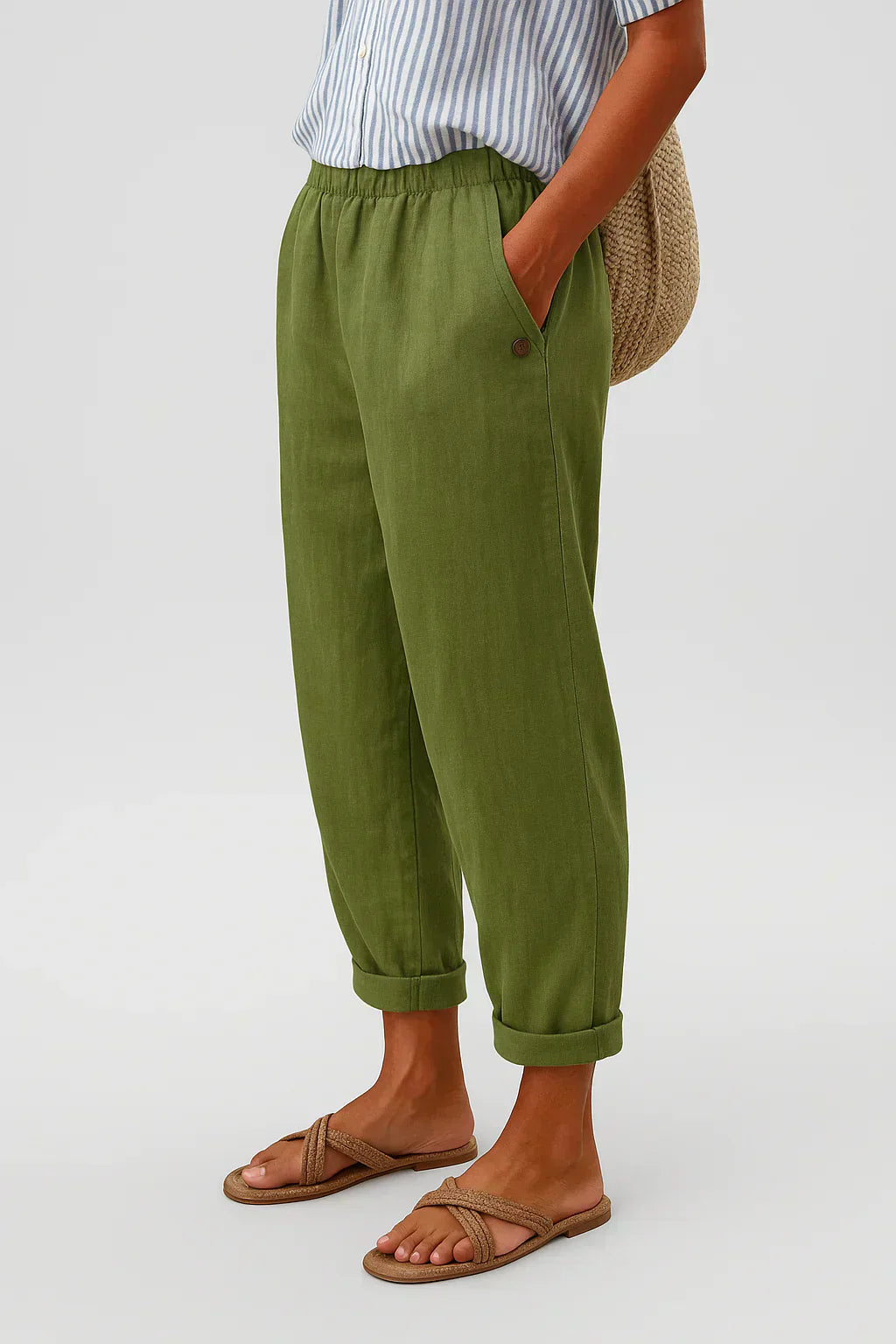 Uriela - Pantalones Elegantes y Cómodos de Fibras Naturales