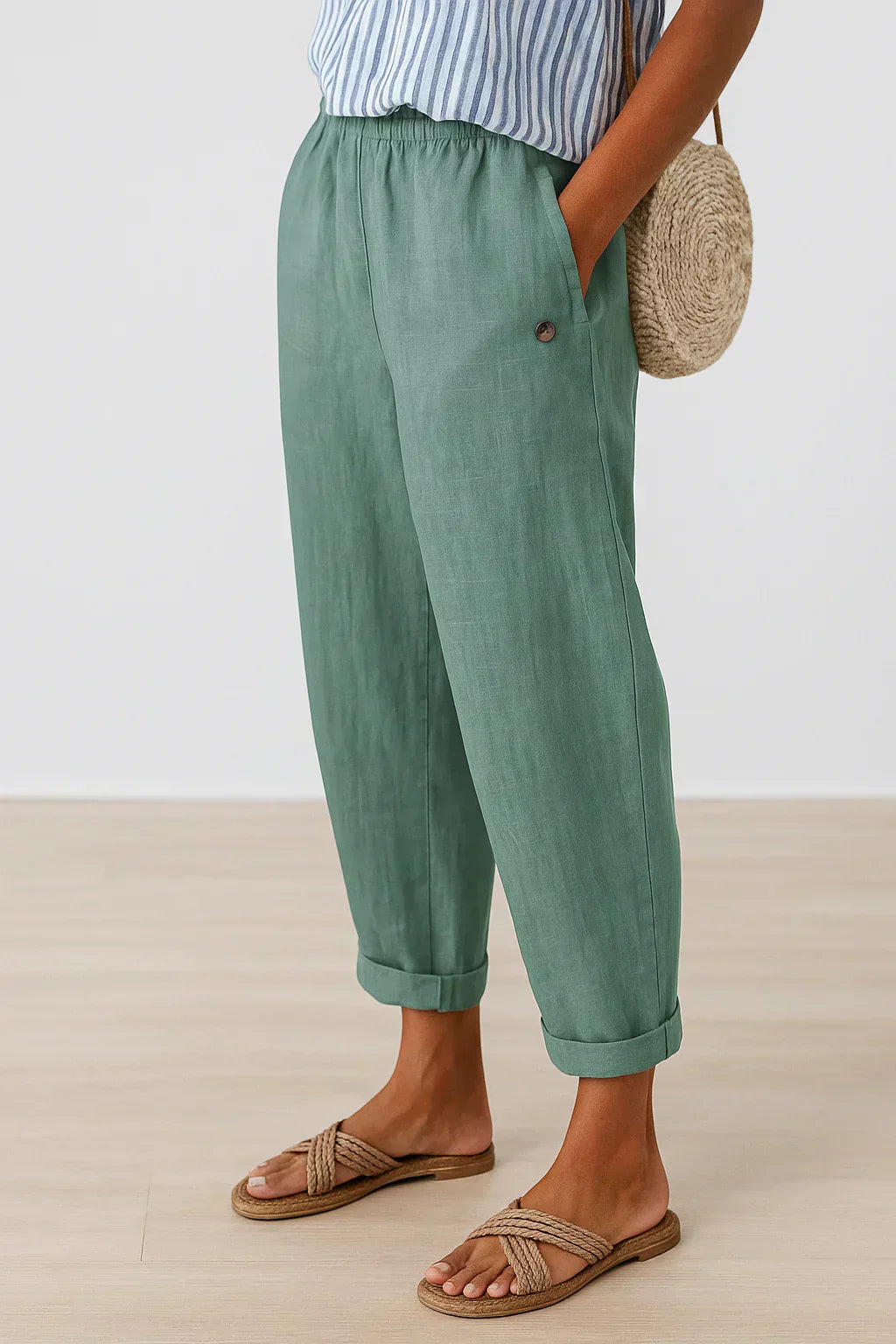 Uriela - Pantalones Elegantes y Cómodos de Fibras Naturales