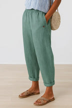 Uriela - Pantalones Elegantes y Cómodos de Fibras Naturales