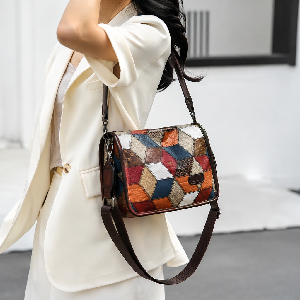 Aurora - Bolso con Bandolera Elegante de Cuero Hecho a Mano