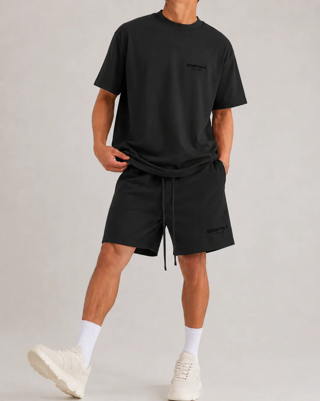Essam - Conjunto Casual Camiseta y Shorts de Algodón