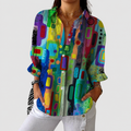 Blusa ligera y colorida estampada