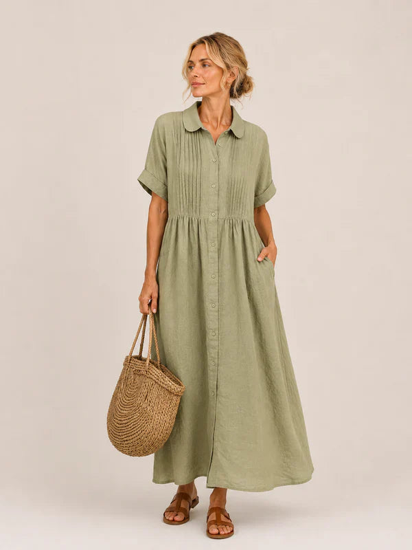 Leilie - Vestido Midi Camisero de Verano