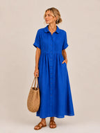 Leilie - Vestido Midi Camisero de Verano