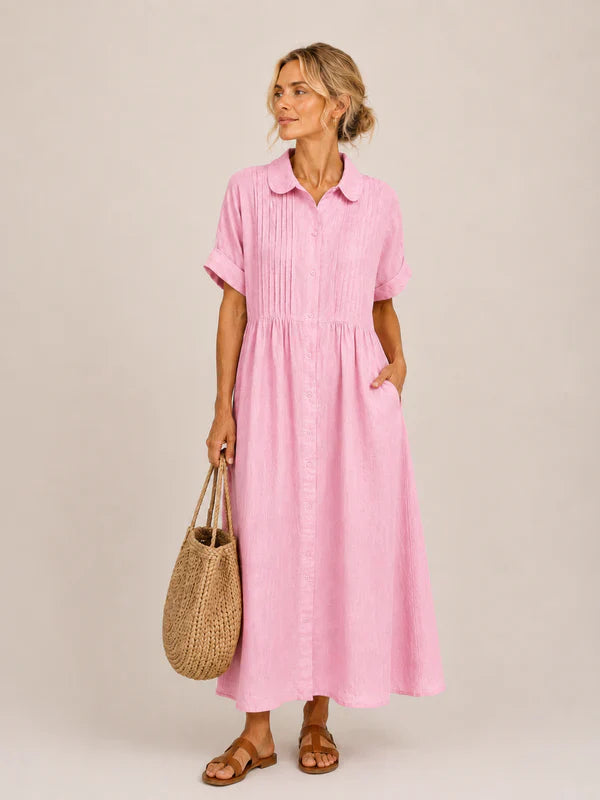 Leilie - Vestido Midi Camisero de Verano