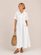 Leilie - Vestido Midi Camisero de Verano