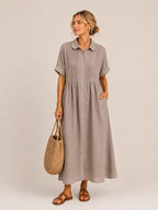 Leilie - Vestido Midi Camisero de Verano
