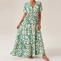 Raya - Vestido Maxi Floral Vaporoso de Algodón