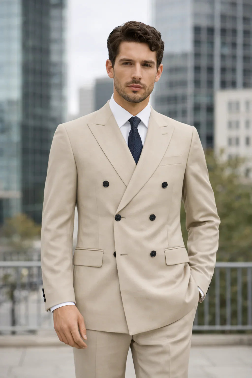 Fernando - Traje Cruzado Elegante Clásico 2pzs