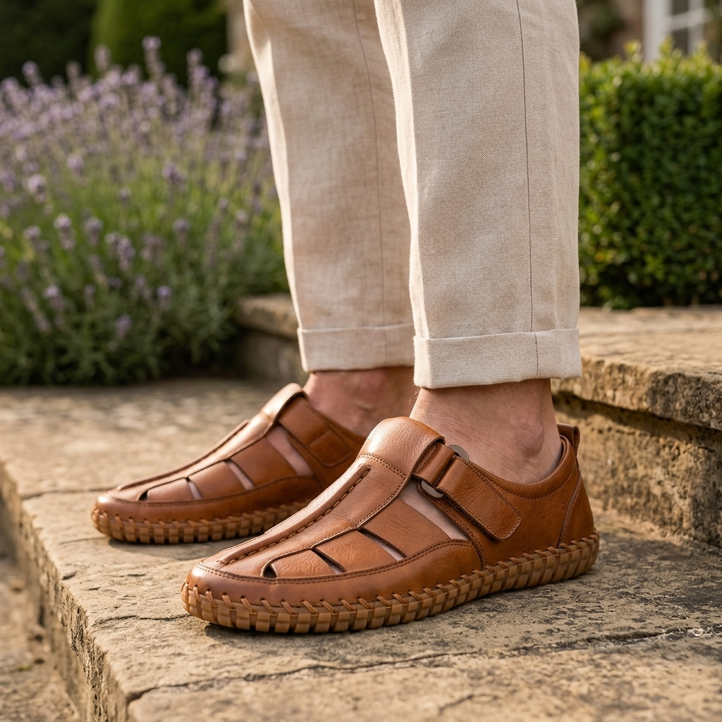 SANDALIAS DE CUERO TRENZADO KIRKHAM
