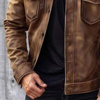 Matías – Chaqueta de Cuero Vieja Escuela
