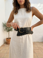 Roma | Cinturón para vestidos con diseño asimétrico y tachuelas