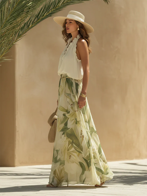 Aimy - Conjunto Floral Amplio 2pzs Bohemio Chic