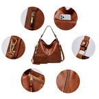 Luna Soler – Bolso hobo Valentina de cuero vegano con cartera incluida
