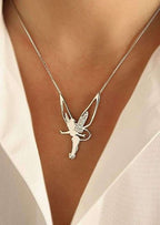 Collar Colgante Hada Oro y Plata