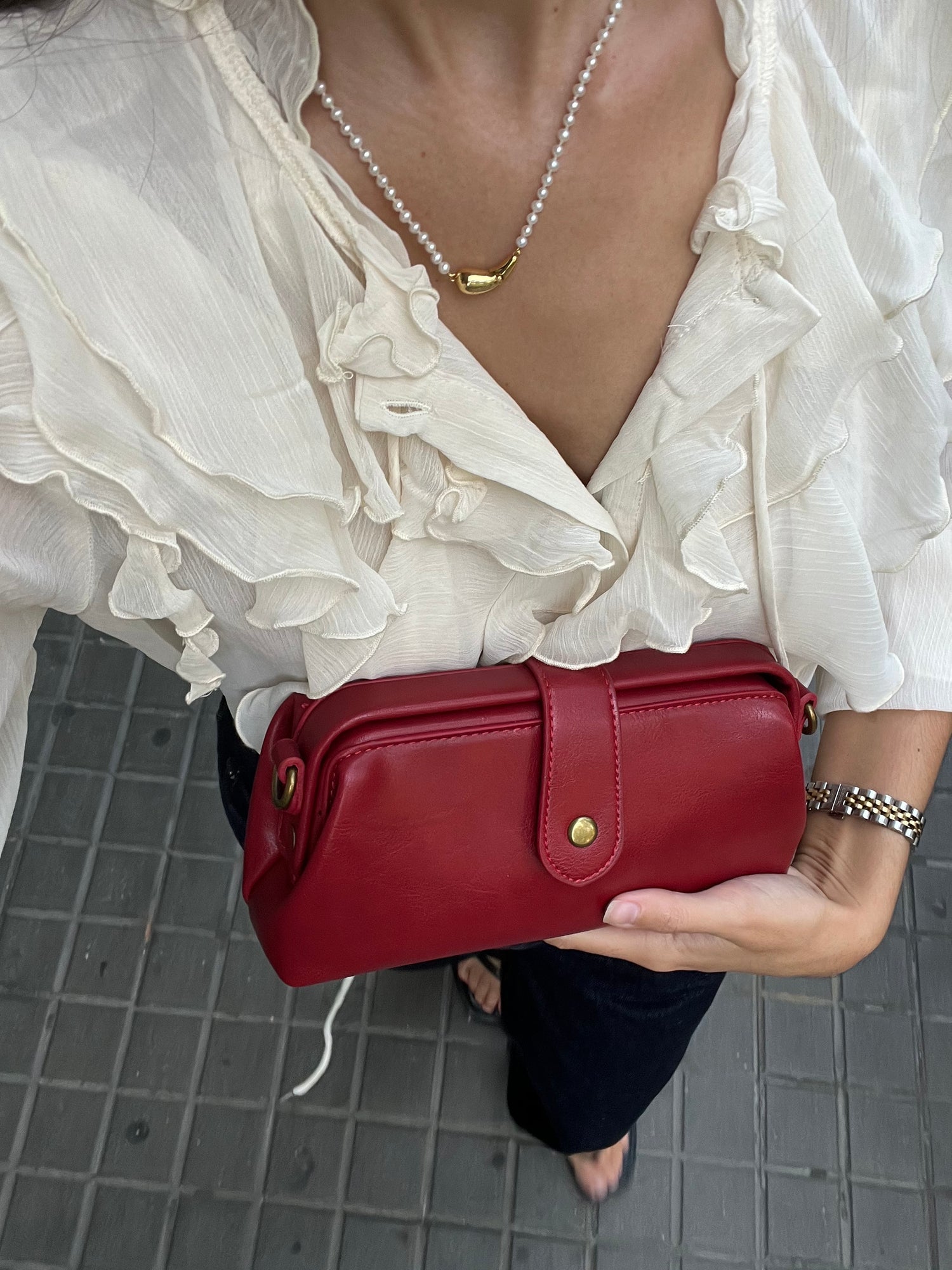 Luna Soler – Bolso Clara de cuero vegano vintage
