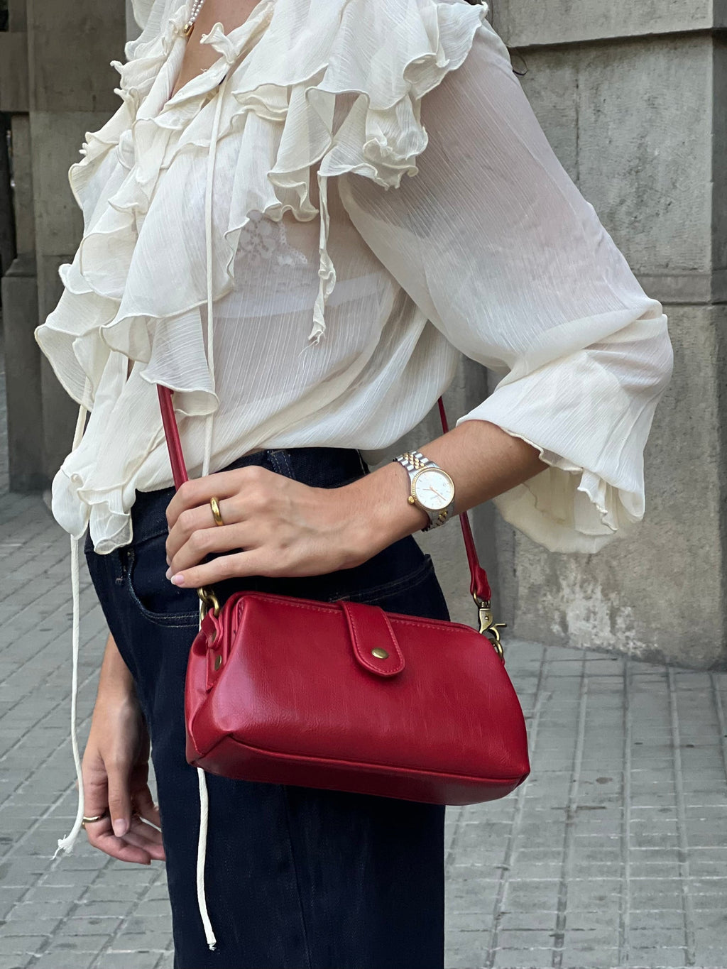 Luna Soler – Bolso Clara de cuero vegano vintage
