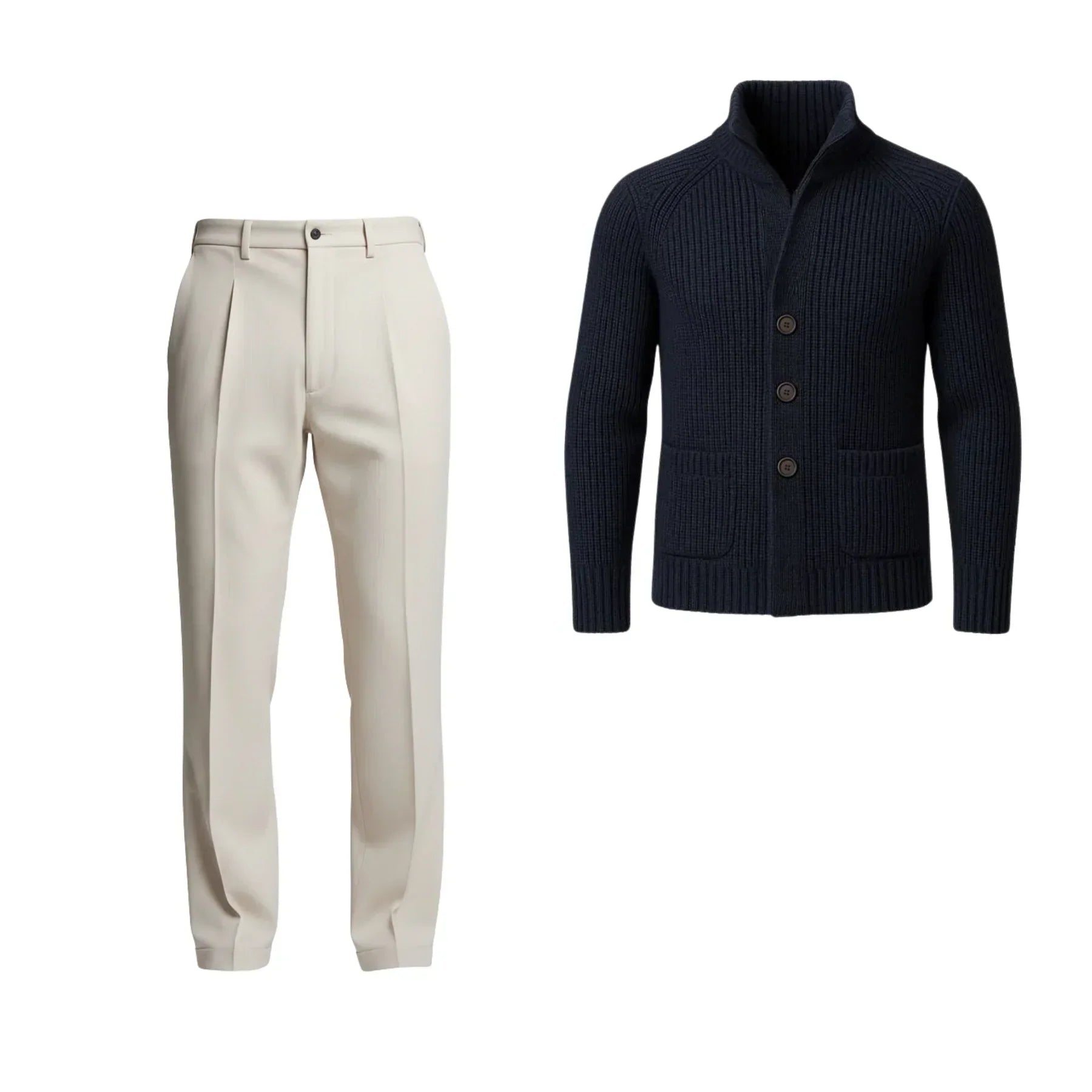 Christian - Conjunto Completo Cárdigan y Pantalón - Chic Masculino