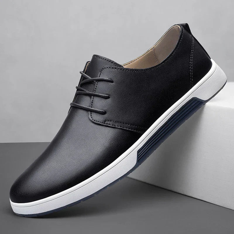 Enrico - Zapatillas Elegantes Minimalistas de Cuero Liso