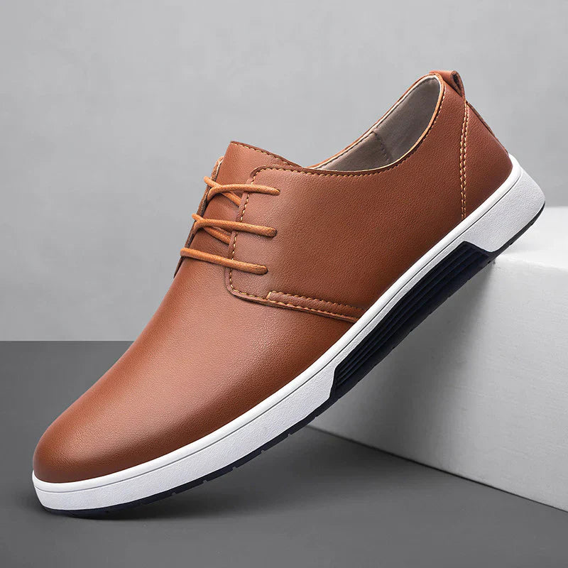 Enrico - Zapatillas Elegantes Minimalistas de Cuero Liso