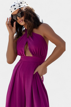 Jessica Mono Halter Cruzado sin Espalda y Pierna Ancha