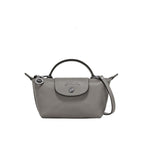 MINI BOLSO DE PIEL LONGCHAM | GRIS