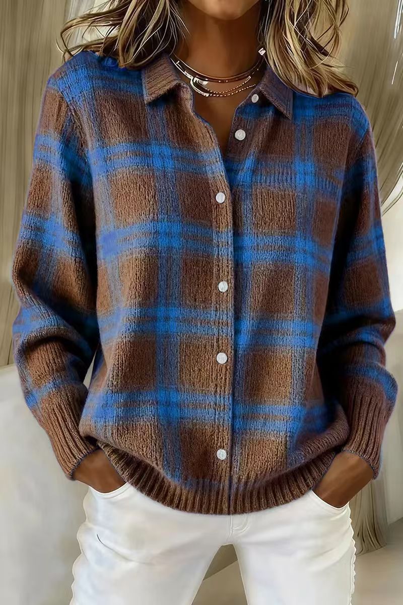 Théa - Cárdigan Acogedor Estilo Camisa