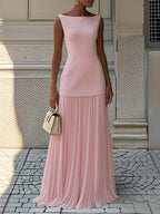 Jannat - Vestido Maxi Sofisticado con Bajo Plisado