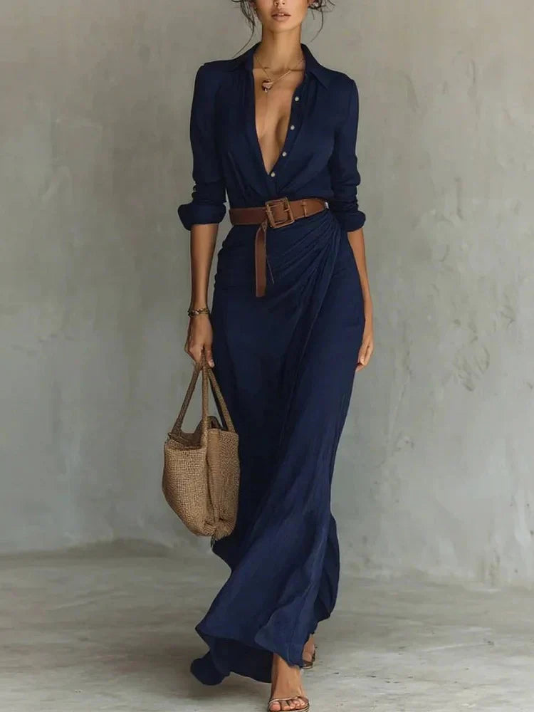 Charlise - Vestido Largo Elegante (cinturón de regalo)