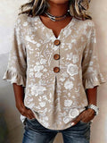 Fouzia - Blusa Bordada con Flores