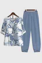 Ursula Conjunto Chic de Camisa y Pantalón con Estilo Relajado