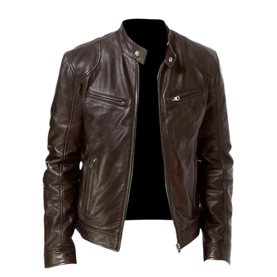 Sebastián – Chaqueta de cuero premium