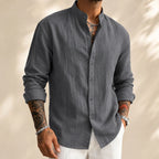 Marko - Camisa Elegante Ligera con Cuello Mao