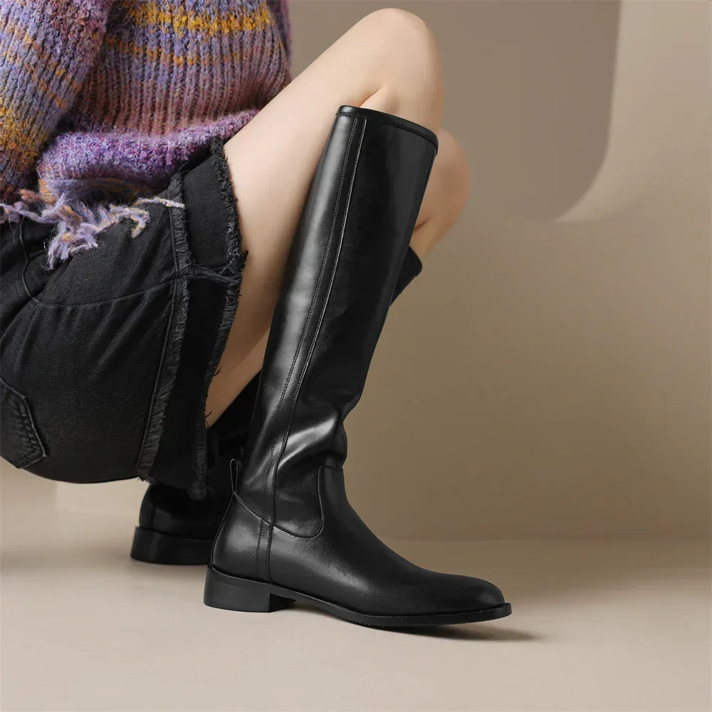 Tivra - Élégantes Bottes Artisanales en Cuir Vériable