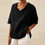 Darlene - Blusa Elegante Suelta de Lino
