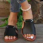 Sandalias Tejidas Sin Talón
