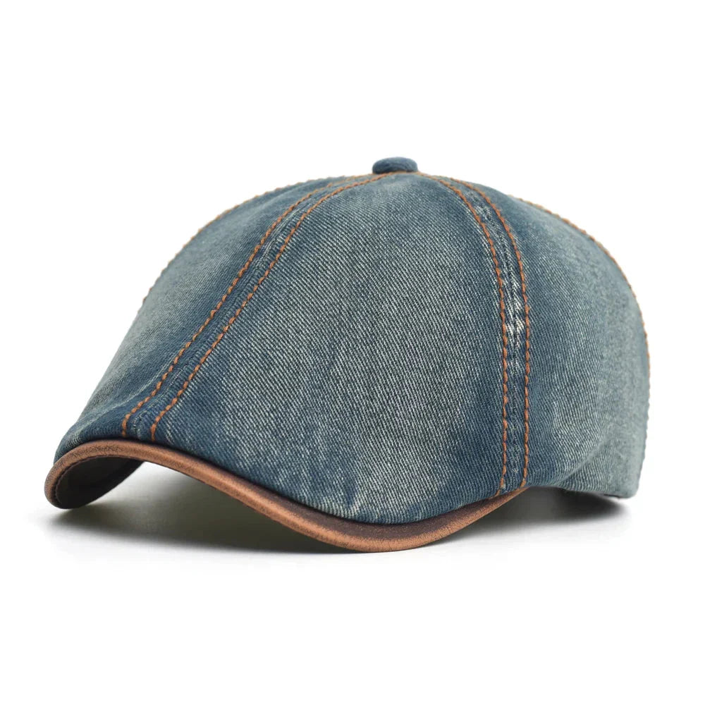 Aloïs - Boina Estructurada de Denim en Contraste