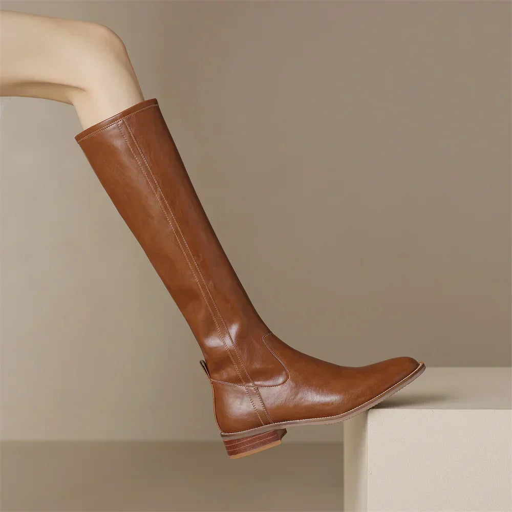 Tivra - Élégantes Bottes Artisanales en Cuir Vériable
