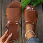 Sandalias Tejidas Sin Talón